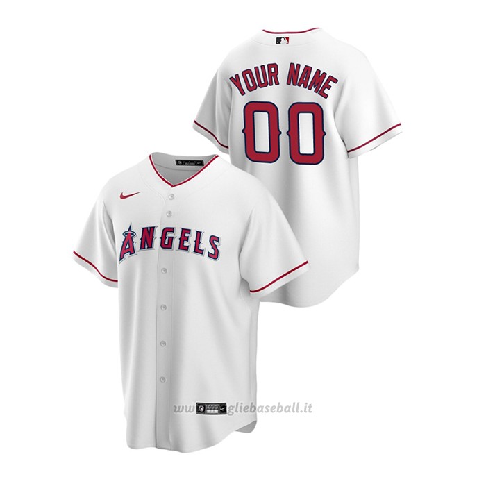 Maglia Baseball Uomo Los Angeles Angels Personalizzate Replica Primera Bianco